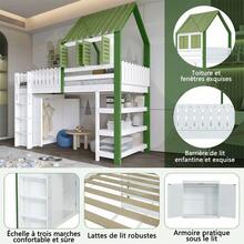 Kids Bed Frames, Headboards & Footboards - White+Green - View 4
