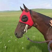 Horse Fly Mask, Breathable Mesh UV Protection Mask With Ear Covers, Adjustable Buckle, Horse Riding Training Gear