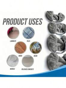 2/4/6/8片装替换拖把垫 - 弹性扁平地板拖把布，可水洗，超强吸水拖把头，清洁更轻松。除尘清洁的理想之选。 - 彩色 - 查看 5