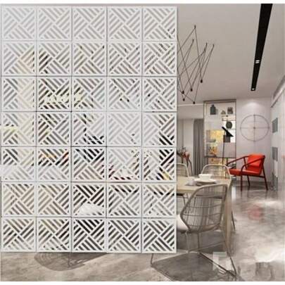 AMIPOS Juego de 12 divisores de habitacion para colgar color blanco