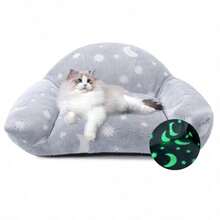 MABOZOO Sofa cama de gato que brilla en la oscuridad sofa mullido para mascotas para gatos de interior sofa mullido para mascotas sofa para cachorros para perros medianos y pequeños gatos 24 x - como en la foto - Ver 1