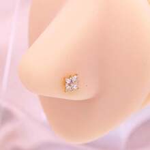 2~4 PIEZAS 16G 316L Anillos de labio con empuje Anillos de nariz con mariposa y abeja Anillos de nariz planos sin rosca de acero quirúrgico para mujeres {"Color_name":"PlataOroZHC" - PlataOroZHC - Ver 6