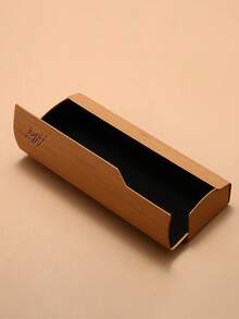 Wood Grain Flip-Top Eyeglass Case, Minimalist Shockproof Eyewear Storage Box, Stylish Wooden Fashion Glasses Case, Portable Eyeglasses Bag, Ideal Gift For Glasses Wearers, Suitable For Travel, Vacation, And Daily Use - Multicolor - View 6