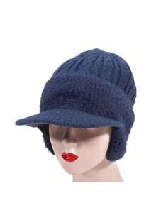 1pc Men's Ear Protection Knit Hat - With Visor & Chin Strap, Acrylic Warm Winter Cap For Outdoor Travel, Hiking, Fishing - Hand Washable, Hiking Headwear, Travel Headgear, Stylish Headwear Headgear - Multicolor - View 11