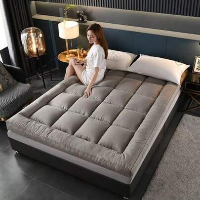 Luxurious 3D Bead Mattress Topper - Ultra-Soft & Breathable Fluffy Bed Pad, Skin-Friendly For Bedroom, Tatami, Dorm, Camping | All-Season 2.36-3.2in Thick Mattress Protector With Anti-Slip Design