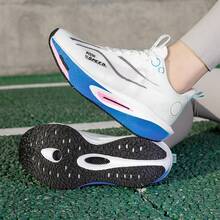 Giày chạy bộ thường ngày Snake Year phiên bản giới hạn, giày thể thao đua chuyên nghiệp đế carbon chống sốc dành cho nam và nữ - Xanh và trắng - Xem 5