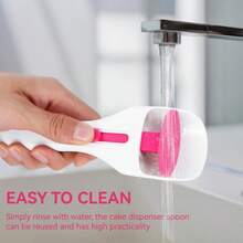 4-In-1 Baking Tool Set – Silicone Cake Spatula & Batter Spoon With Paper Cup Pusher & Chocolate Sauce Measurer (Heat-Resistant) - 1pcs - View 6