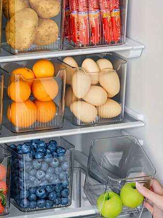 2 pièces Boîtes de rangement pour réfrigérateur à porte latérale Boîtes de conservation fraîche pour aliments, fruits et légumes Boîtes de rangement diverses Boîtes de rangement pour le gingembre et l'ail