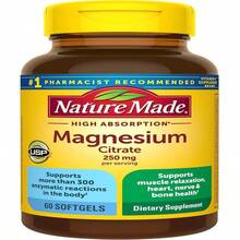 Nature Made Magnesium Citrate 250 Mg Per Serving, Magnesium Supplements For Men And Women, Support For Muscle, Nerve, Bone And Heart, 120 Softgels, 60 Day Supply - Tên hương vịA - Xem 1