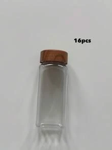 12/24pcs Set Plastic Spice Jars With Pen & Labels, 5.6oz (160g) Square Spice Containers With Plastic Wood Lids, Seasoning Canisters For Spice Racks, Cabinets Or Drawers