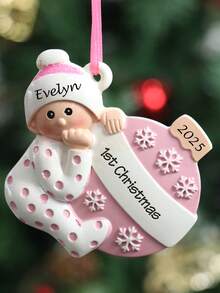 LICVIC First Christmas Ornament 2025, Custom Name Christmas Ornament, Personalized Text Christmas Tree Decoration, Ornaments, Christmas, Christmas Gifts, Christmas Decor, Customized Family Christmas Decorations, Customizable, Merry Christmas, Friend, Father, Mother, Husband And Wife