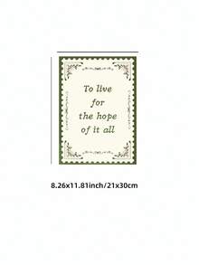 1 pieza Póster de letras sin marco, arte de pared con cita inspiradora de canción, póster de música minimalista para dormitorio, decoración de habitación de estudiante, idea de regalo para fans de - Multicolor - Ver 13