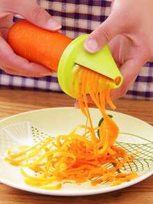 2/1pc Durable Handheld Slicer, Multifunctional Kitchen Vegetable Chopper Tool, Creative Shredder, Spiral Cucumber Peeler, Quick Fruit & Vegetable Cutter, Cooking Gadget - Multicolor - View 3