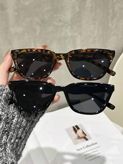 1pc/2pcs Women Fashion Decorative Plastic Glasses, Leopard Print, Cat Eye Design, Bohemian Style, Suitable For Daily Use, Hiking, Beach, Outfit Matching, Street Photography, Driving, Various Occasions, Fits All Face Shapes, High Quality Glasses, Great As Gift, Stylish Accessory
