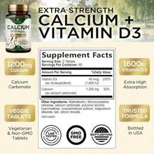 Calcium 1200 Mg With Vitamin D3 - Bone Health Supplement, Vitamin D &Amp; Calcium Supplements For Women &Amp; Men - Bone Strength, Teeth &Amp; Immune Support, Nature'S Calcium Pills, Bottled In USA - 240 Tablets - Tên hương vị B - Xem 2