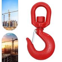 5 Ton Swivel Hook With Safety Latch, Alloy Steel Forged Lifting Hook 360° Rotation, Industrial Grade Rigging Hardware For Construction & Logistics - Red - View 11