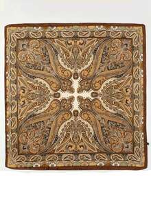 1pc Paisley Print 70cm Square Scarf, Women's Fashion Large Handkerchief/Bandana For Spring, Can Be Used As Waistband, Packaging Decor, Ribbon, Headband Or Headscarf