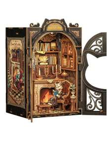 Mô hình gỗ mini DIY Book Nook có đèn, giá sách, đồ chơi trang trí 3D làm quà tặng, nhà sách hình cú mèo - Nhà búp bê mini DIY bằng gỗ, nhà búp bê có đèn, nhà sách hình cú mèo mini làm đồ chơi, quà tặng sinh nhật - Nhiều màu - Xem 14
