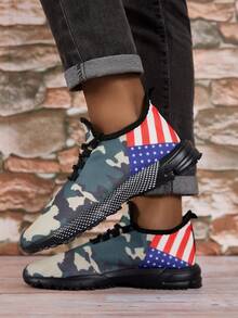 Men's Breathable Knit Casual Sports Running Shoes, Suitable For All Seasons