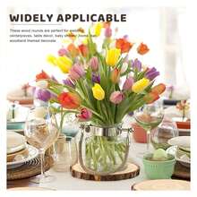 FSWCCK 6 Pack Nature Unfinished Round Wood Slices, 7-8 Inches Wooden Circle, Large Wood Slabs For Weddings Centerpieces Dr And DIY Painting Crafts - Multicolor 28 - View 5