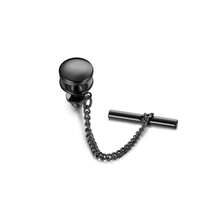 Sanfenly Tie Clips For Men - Black, Blue, Gold, Silver Tie Bars With Chain Set - Valentine's Day, Father's Day