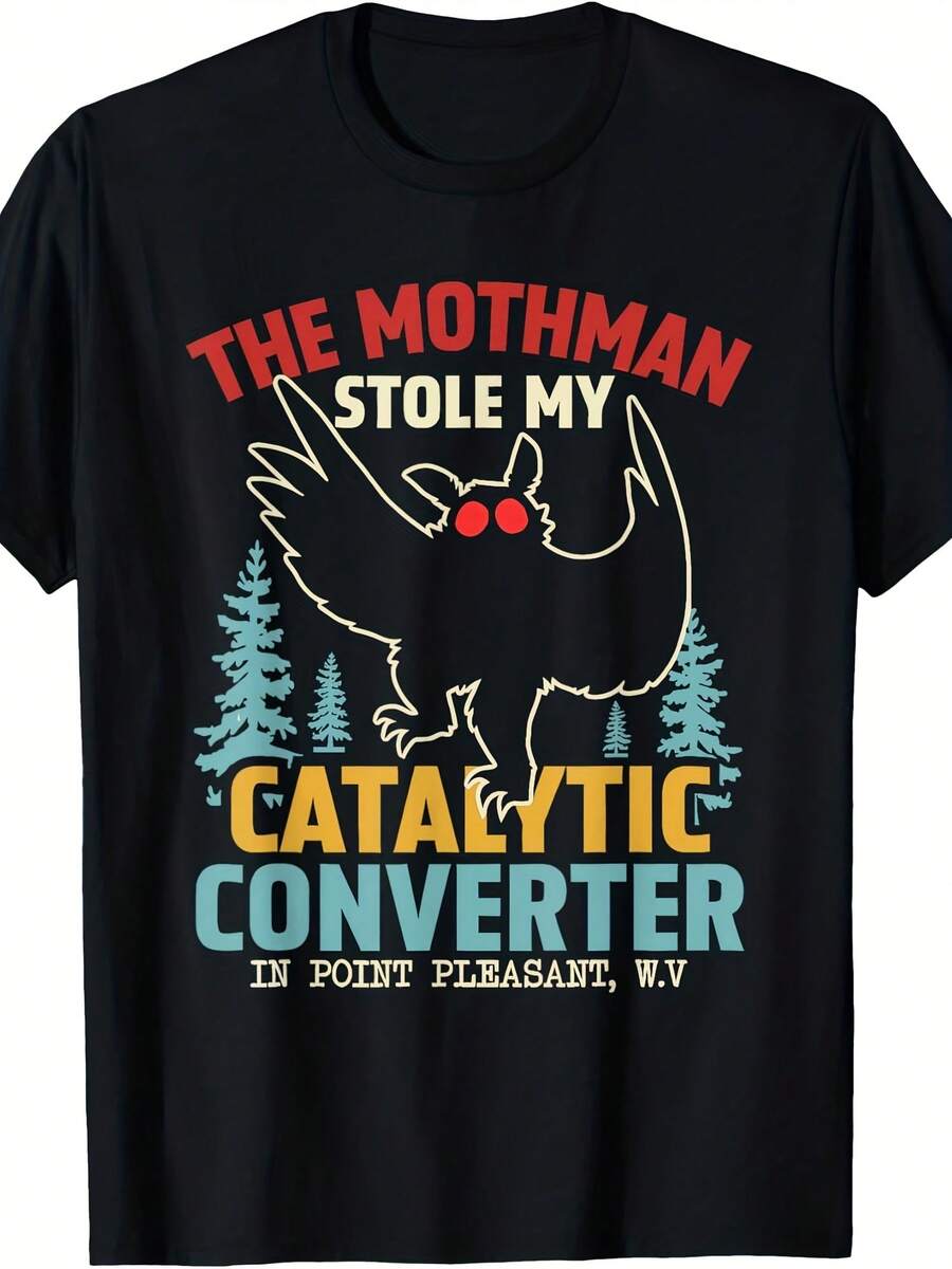 The Mothman My Catalytic Converter Retro T-Shirt - 款式19 - 查看 1