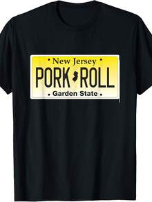New Jersey Pork Roll NJ License Plate T-Shirt - 款式2 - 查看 1