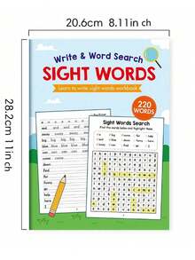 A4 English Teaching Tool, 220 High-Frequency Sight Words Writing And Practice Workbook - Multicolor - View 5