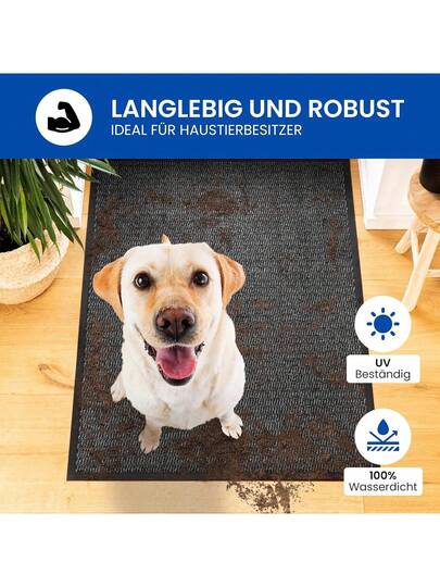 Gentle North High Quality Doormat, Grijs Black, 90x150 Cm, Indoor Outdoor Dirt Trapper Mat, Non Slip, Washable Weatherproof, Entrance Area Runner, Hallway, Thin view 11