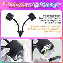 Dual-Head RGB Floor Lamp With Remote Control, Adjustable Brightness & Color Temperature, Romantic Ambient Projection Light For Living Room And Bedroom - đen - Xem 10