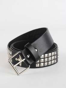 这款男士纯色朋克风交叉腰带饰有水钻和亮片，摇滚风格十足，男女皆宜，适合夏季休闲穿着、户外活动或青少年度假旅行。它也可以作为万圣节礼物、毕业礼物、生日配饰或日常佩戴。 - 黑色 - 查看 3