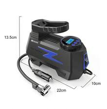 12V Portable Air Compressor With Digital Pressure Gauge And LED Light, Tire Inflator For Car Tires, Bicycles, Motorcycles, Sports Balls And Inflatable Items - Blue - View 6