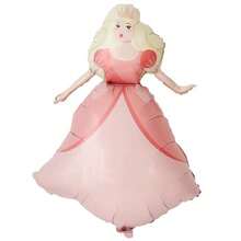 1 pieza Globo de princesa con castillo lindo, decoración con tema rosa para fiesta de cumpleaños, globo para fiesta individual, artículos de decoración para cumpleaños de princesa - Multicolor - Ver 14