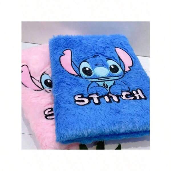 Disney Disney Stitch Plush Diary - Kawaii Cartoon Notebooks For Adults, Cute Stitch-Themed Journal For Daily Planning, Birthday Gift Ideas, Officially Licensed School & Office Supplies (1pc),School Supplies,Back To School.
