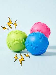 1/3pcs Natural Latex Rubber Squeaky Ball Toys, Loved By Dog Owners And Dog Moms - (Paw Ball) Small To Medium Dog Toys, Cute Puppy Paw Fetch And Chew Toys, Reduce Separation Anxiety - Multicolor - View 5