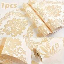 Super lange nicht-klebende Tapete - Europäischer Blumen 3D-Textur - Klebstoff erforderlich, einfach zu installieren - abnehmbare moderne Heimdekoration Tapete (1 Rolle Größe: 950cm X 53cm / 374in X 20,87in) - geeignet für große Wände und Decken, Wandbild Tapete, Schlafzimmer Tapete, Wandmalerei, mexikanischer Stil