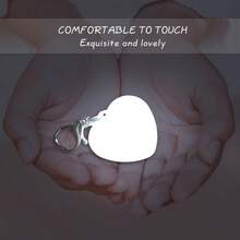 Heart-Shaped LED Sensor Purse Light - Touch-Activated Instant On & 15-Second Auto-Off, USB Rechargeable Portable Bag Light, Essential Gadget For Easy Item Finding, Perfect Gift For Women Mom Her Friend, Mother's Day Gift - trắng - Xem 3