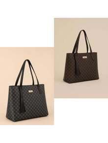 Kit 2  Bolsa Sacola de Ombro Leve, Casual Estilosa e Espaçosa