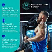 Multivitamin Supplement For Men | Complete Men's Complex With Vitamin A, C, D, E, B12, Zinc &Amp; More | Bone &Amp; Muscle Strength Vitamins | Reproductive, Activity &Amp; Immune Support Supplements | 60 Capsules - Trắng - Xem 4