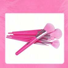 Miniso Barbie Series 8-Piece Makeup Brush Mega Set. Made Of Soft, Skin-Friendly Fiber Bristles With A Silky Touch That Won't Irritate The Face(8 Pc) - Pink - View 5