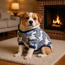 1pc Dog Costume, Cat Costume, Dog Clothes, Dog Daycare, Dog Daycare , Dog Costume, Chihuahua Dog Clothes, Pet Dog Clothes, Blue Dinosaur Flannel Cat Clothes, Dog Clothes For Autumn And Winter - Blue - View 11