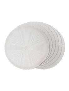 Covorașe rotunde împletite din poliester, 2 buc/4 buc/6 buc, 15 inci, lavabile, antiderapante, rezistente la căldură, potrivite pentru decorul casei, primăvara, exteriorul, sărbătorile, petrecerile, Crăciunul