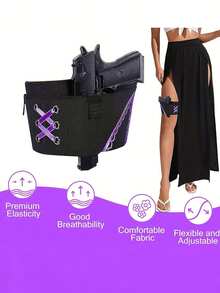 1 件户外腿部隐蔽枪套，女式弹力紧身裤，隐形快拔枪套，女式隐蔽大腿枪套，腿部枪套服装，隐蔽携带枪套，可调节战术腿部枪套，适用于 PT-22。22 口径 TCP。380、P238、Ruger LCP，适合在户外狩猎、露营、徒步旅行、旅行或聚会时携带。 - 彩色 - 查看 9