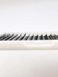 320pcs/Tray Pointed Pre-Made Lashes, Pre-Made Fluffy Lashes, Pre-Made Fan Lashes, Lash Clusters, Individual Lashes, False Eyelashes - 黑色 - 查看 9