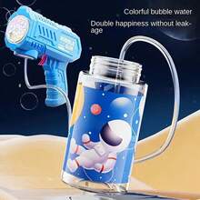 LED Bubble Gun - Perfect For Outdoor Parties, Weddings, Beach And Pool Fun - Ideal Halloween, Christmas, Birthday Gift - Liquid And Batteries Not Included - 深藍色 - 查看 4