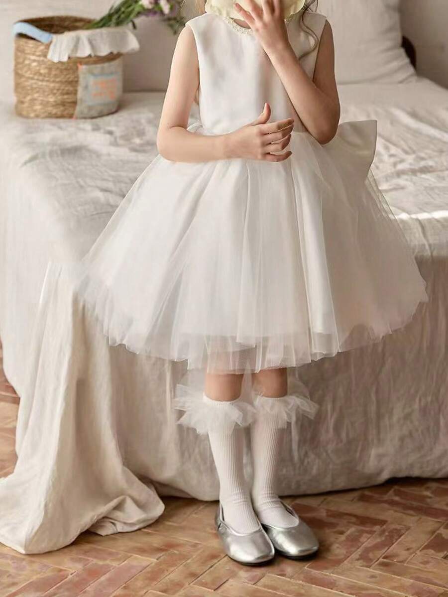 2 Pairs New Lace Mid-Calf Socks For Kids, Cute Ballet Dance Ruffle Socks - Multicolor - View 1