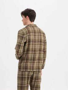 New Men's Fashion Casual Thick Winter Pajama Set - Army Green - View 8