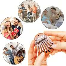 8-Key Kalimba Thumb Piano, High-Quality Mini Portable Keyboard, Convenient Party Gift, No Power Source Needed, Artificial Wood Material, Home Kitchen Party Supplies - Wood Color - View 9