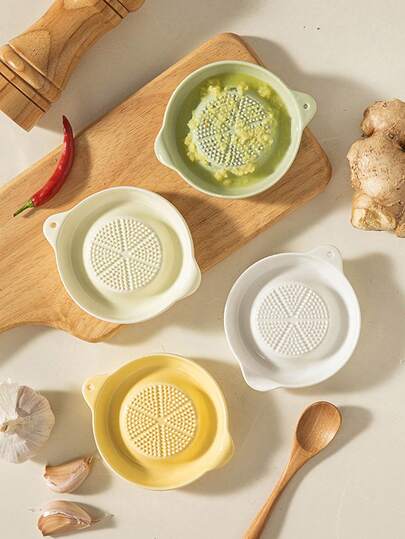 1/2pcs Simple Style Ceramic Ginger Grater Tool Hand Grinder Garlic Masher Portable Porcelain Carrot Ginger Grinding Kitchen Tool