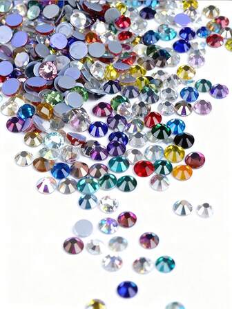 1,9*2,0 mm/0,074*0,078 tum - Limbotten Flerfärgad Pucci Extra Färgad Glas Varmborr Platt Bottenborr Rund Odey Kläddekoration DIY